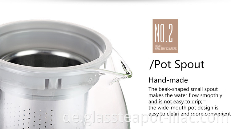 Clear Glass Tea Pot 4